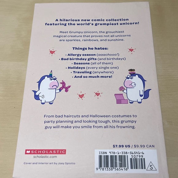 Scholastic's Grumpy Unicorn Comic - Pink and White Cover - Picture 2 of 4